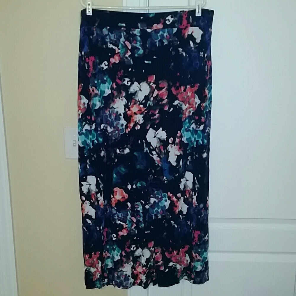 A.n.a. Women Multicolored Maxi Skirt 1X
